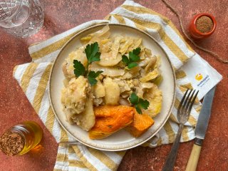 Poêlée de légumes d'hiver et compotée de choux