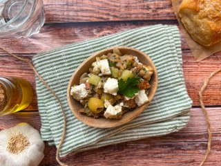 Salade balsamique lentilles et féta