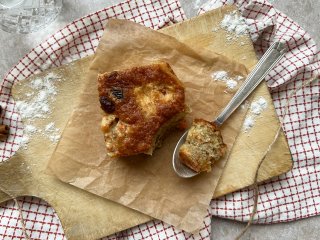 Gâteau aux prunes et flocons d'avoine