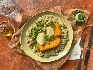 Butternut et légumes grillés quinoa aux champignons