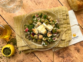 Salade de pois chiches mangue et tamarin