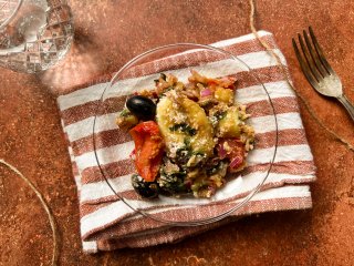 Salade de pommes de terre au basilic et tomates séchées