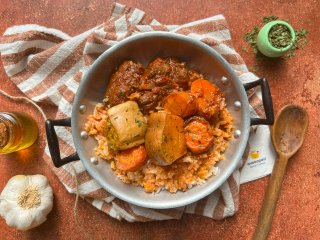 Mijotée de boeuf au romarin et riz basmati