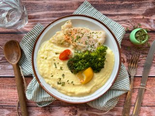 Blanc de poulet aux champignons et purée de pommes de terre