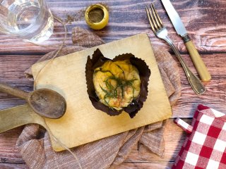 Muffin au fromage et aux champignons